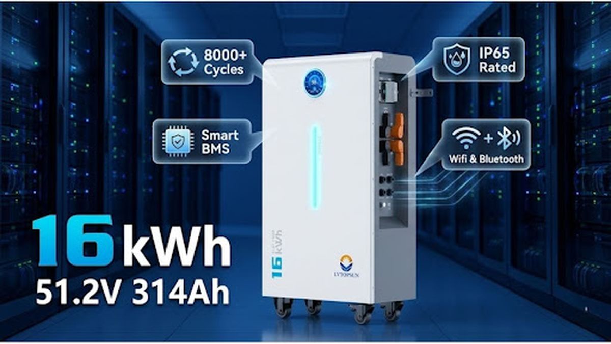 PIN lưu trữ điện mặt trời lithium LVTOPSUN 16KW 