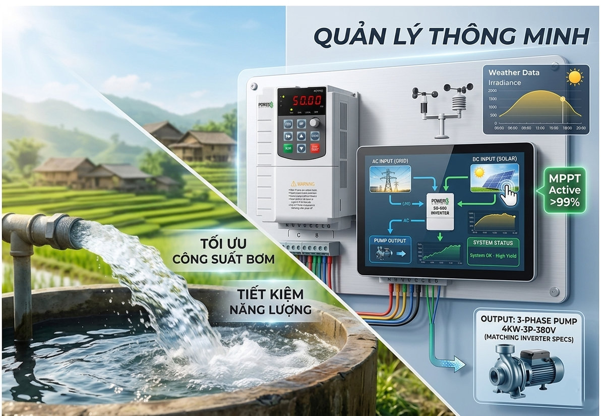 Biến tần bơm 4kW Power S SG600 3 pha/380V mua ở đâu?