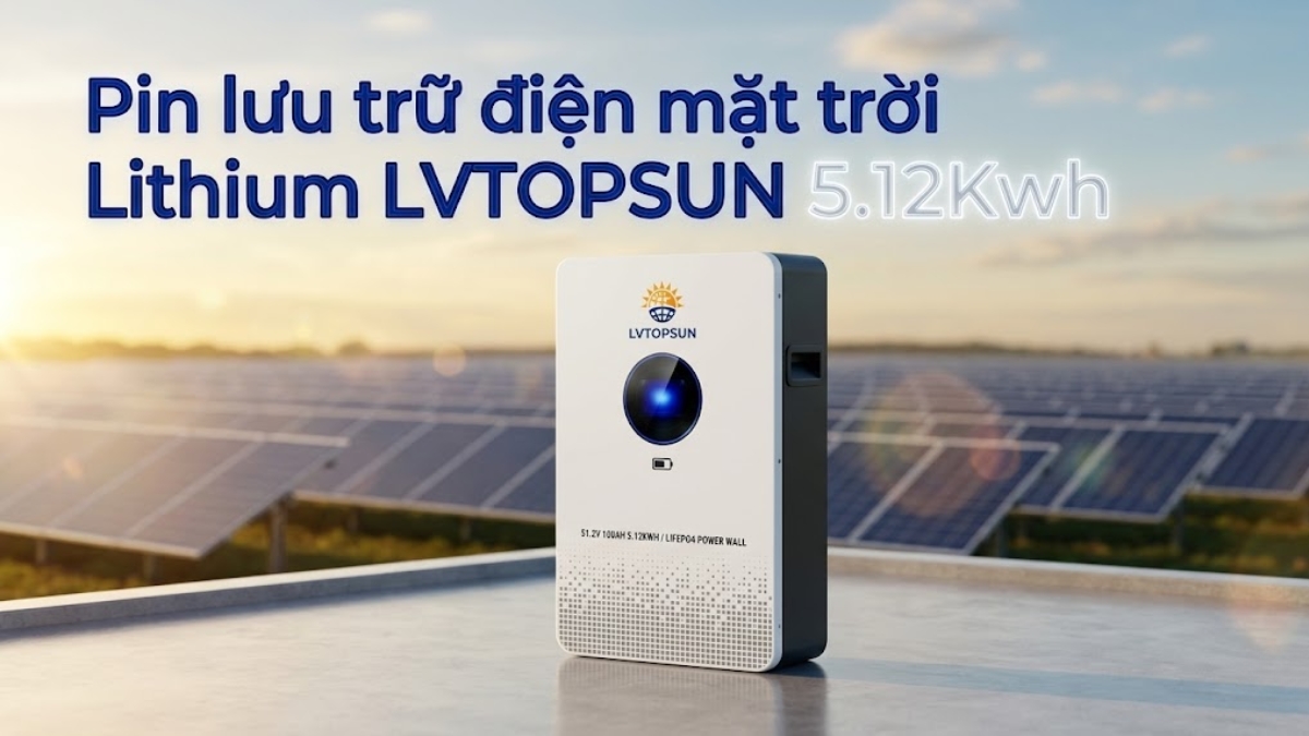 pin lưu trữ điện mặt trời lithium LVTOPSUN 5.12Kwh