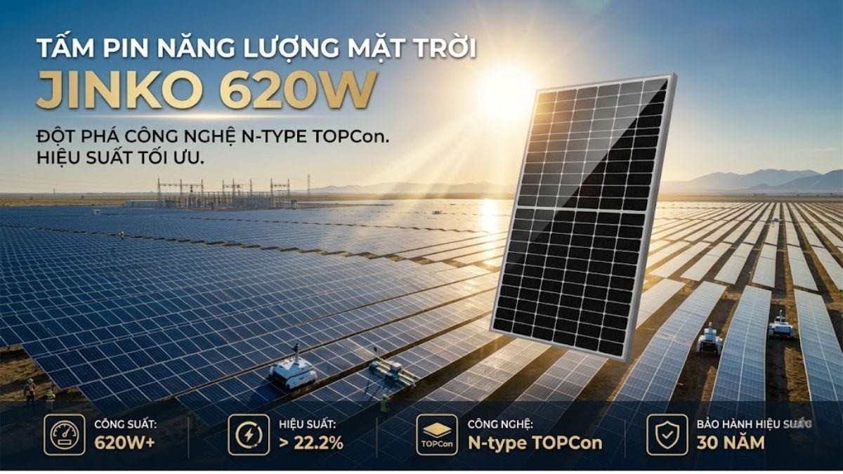 Tấm pin năng lượng mặt trời Jinko 620W